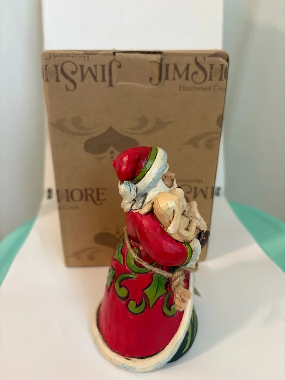 Jim Shore 2014  Pint Sized Santa with Puppy 5.5” Christmas Figurine